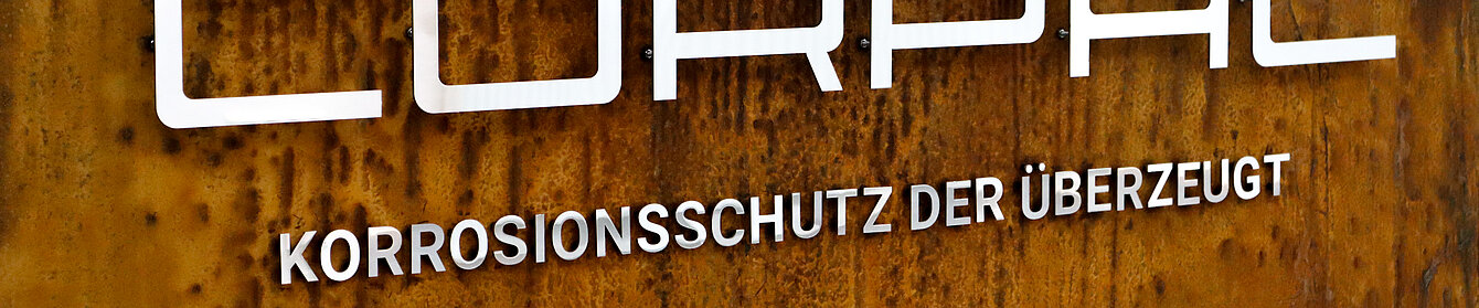 Image with logo - rust background