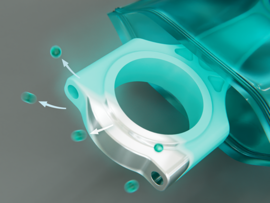 VCI Wirkstoff tritt aus einem VCI-Beutel aus